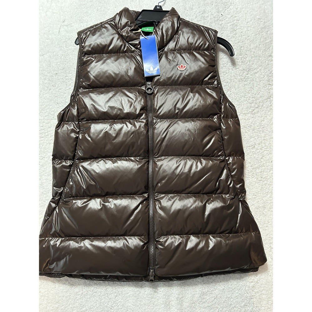 Adidas JW9869 Women's MR Down Medium Dark Brown Golf Puffer Vest (R2)